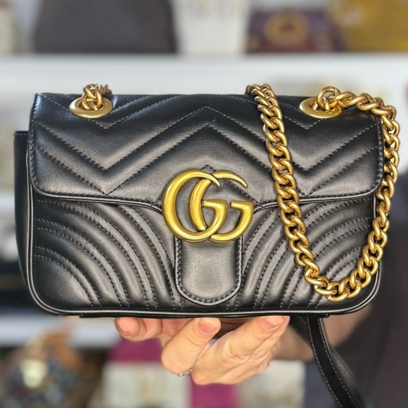 Gucci Handbags - GUCCI MARMONT CHAIN CROSSBODY BAG